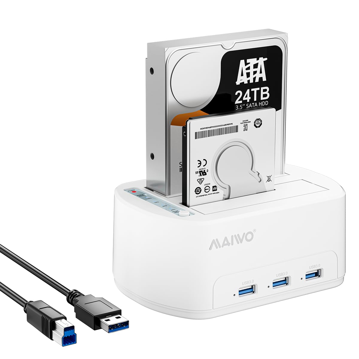 Amazon.com: MAIWO Dual Bay Hard Drive Docking Station with Offline