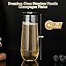 FOCUSLINE 24 Pack 9 Oz Clear Plastic Champagne Flutes, Stemless Plastic Champagne Glasses Clear, Heavy Duty Toasting Glasses, Shatterproof and Disposable Cups Perfect For Any Party