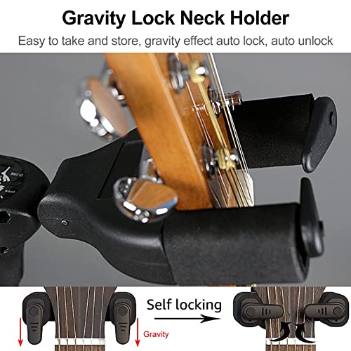 Lqdp Guitare Support Au Sol Support Guitare pour 2 Guitares, Accessoires Guitare avec Pliable Verrouillage par Gravité Support de Cou & Repose-Dos, Universel Noir - Les Beatles, Paul McCartney, John Lennon, RIngo Starr, George Harrison Lqdp Guitare Support Au Sol Support Guitare pour 2 Guitares, Accessoires Guitare avec Pliable Verrouillage par Gravité Support de Cou & Repose-Dos, Universel Noir – Image 5