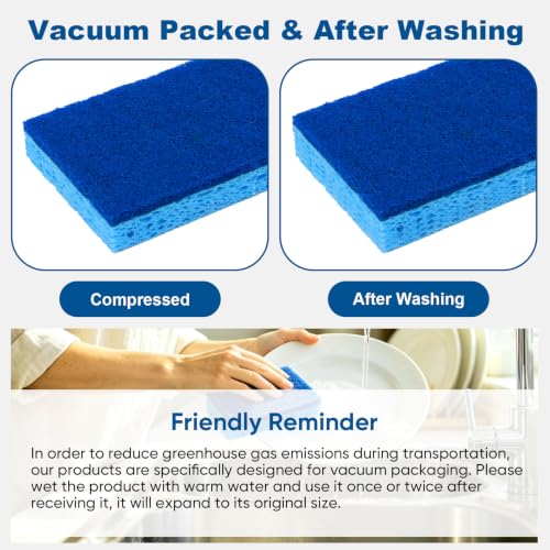 HOMEXCEL Sponges Kitchen 24 Pack, Non Scratch Scrub Dish Sponge for Dishes - Image 3