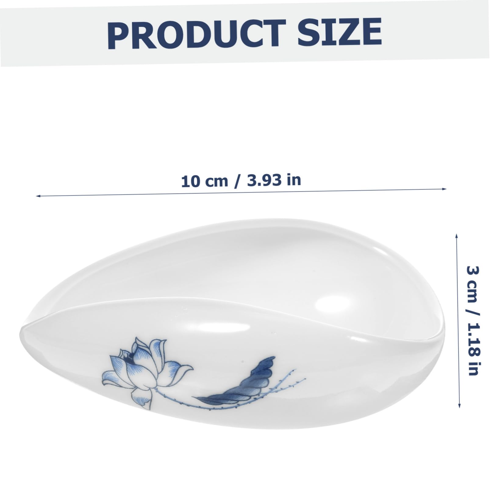 FELTECHELECTR Creative Curled Leaves Shape Ceramic Teaspoon Traditional Chinese Style Tea Scoop and Teaware Accessory for Tea and Spices for Shop and Restaurant Use Quaint Design Random Patterns