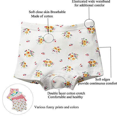 Image of Kids Series Baby Underwear Little Girls' Cotton Boyshort Panties (Pack of 6)