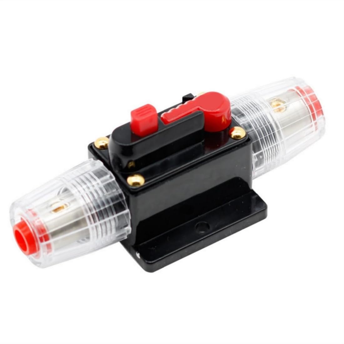 BEISUOS 100 Amp Circuit Breaker with Manual Reset, 12-48 Volt DC, 0-8 Gauge Trolling Motor Car Stereo Audio Inline Fuse Block Holders Inverter for