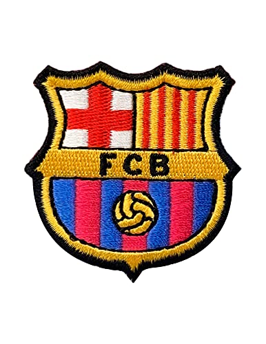 Unifan Barcelona Iron On Patch, Licensed Barcelona Embroidered Applique Patch (2