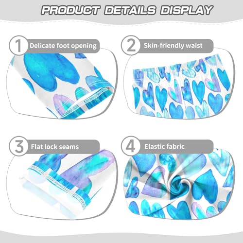 Toddler Girls Leggings Printed Yoga Pants Leggings Blue Love for Kids3