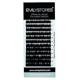 EMILYSTORES 0.25MM Thickness J Curl Length 8mm-14mm Mink Silk False Lashes Assort Mixed In One Tray