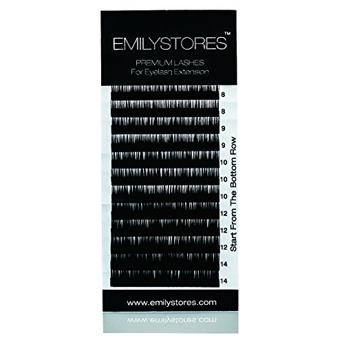 Emilystores 0.25Mm Thickness D Curl Length 8Mm-14Mm Mink Silk False Lashes Assort Mixed In One Tray For Eyelash Extensions #TOP1