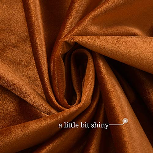 Roslynwood Home Velvet Orange Curtain 96 inch - Image 4