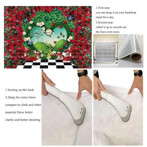 7x5FT Red Rose Wonderland Backdrop - Image 8