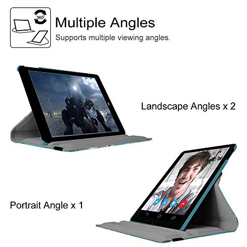 Ipad 2/3/4 Case - 360 Degree Rotating Stand Smart Case Protective Cover With Auto Wake Up/Sleep Feature For Apple Ipad 4, Ipad 3 & Ipad 2 (Blossom) #TOP3