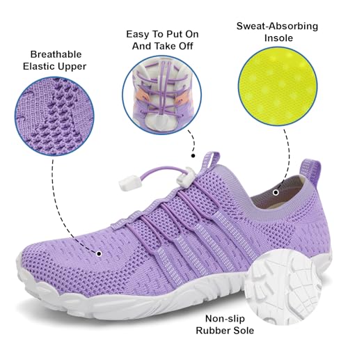 Image of XIHALOOK Athletic Hiking Water Shoes Womens Mens Quick Dry Barefoot for Beach Walking Kayaking Surfing Training