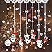 Produktbild JINOO Weihnachten Fensteraufkleber, 180pcs fensterbild Weihnachten, Schneeflocken Fensterbild für Winter und Weihnachten Fensterdeko Set