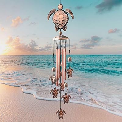 Tortoise Wind Chimes, Wind Chimes Outdoor, Copper Wind Chime, Memorial Wind Chimes, Wind Bell, Garden Yard Decor, Gifts for mom, Gifts for Grandma, Thanksgiving Gifts Garden Gift