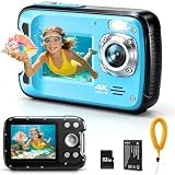 Underwater Camera 4K 17FT Waterproof 48MP Autofocus Dual-Screen Selfie Compact Travel Camera for...