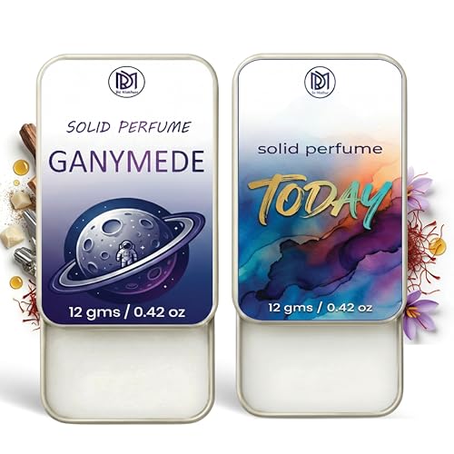 Image of Dr.Mashur Solid Perfume |Gandmede&Today Alcohol Free Wax Perfume Balm, Long Lasting | Pocket Tin 12g, Pack Of 2| Non Greasy Smooth Glide, Travel Friendly Men And Women