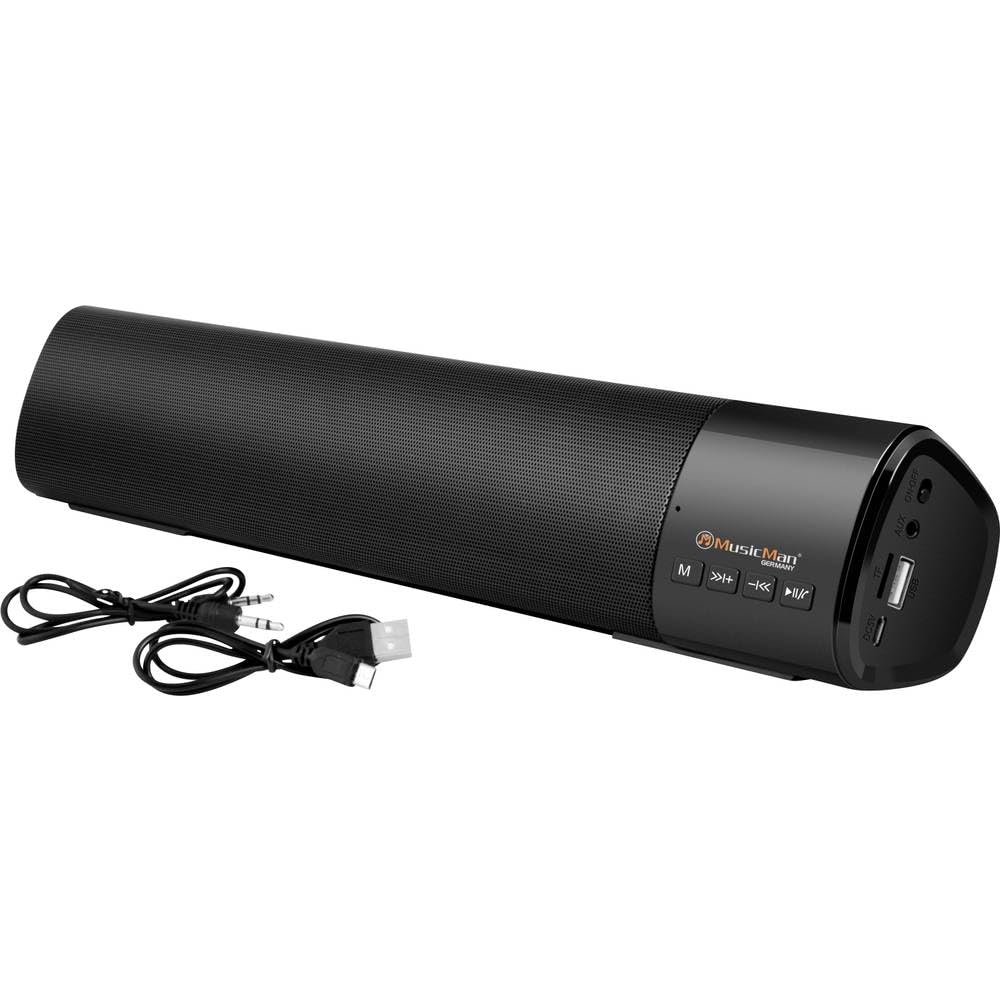 MusicMan Bluetooth FM Soundbar Scheda MicroSD USB AUX Display LCD LED Streaming musicale Potente altoparlante Batteria integrata BT-X54