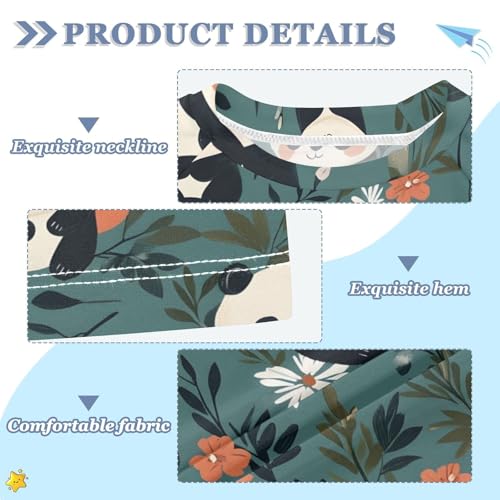 ALAZA Kids Rash Guard Boys Toddler Swim Shirts Short Sleeve Cute Panda UPF 50+ 3T3