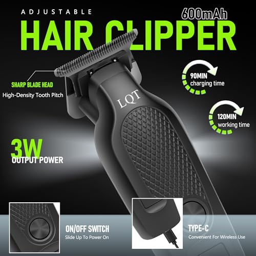 Image of Hair Clippers for Men, Professional Hair Trimmer Barber Cordless Zero Gapped T-Liner Shaver with LCD Display & Nose Trimmer, Mens Gifts for Beard, Hair Cutting and Grooming Gifts for Father