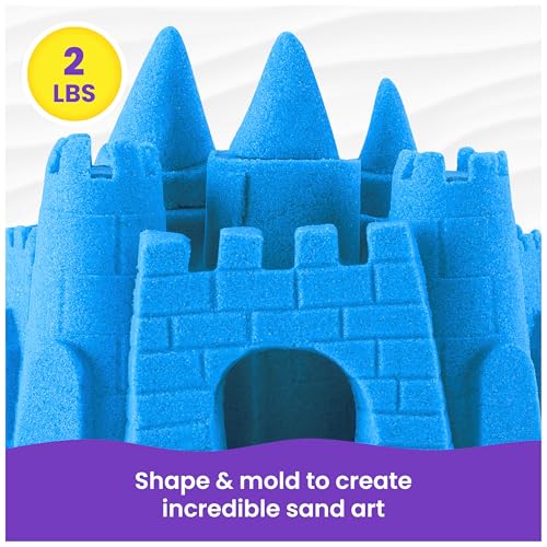 Miniatura 3 de Kinetic Sand - 907 g de Arena Mágica Azul para Mezclar, Moldear y Crear - Kit Manualidades Niños - Juguetes Niños 3 Años + - Arena Kinetica