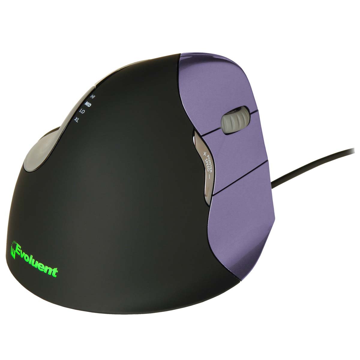 Evoluent Vertikale Maus, 4 kleine PC-Maus, PC/Mac, 2 Wege