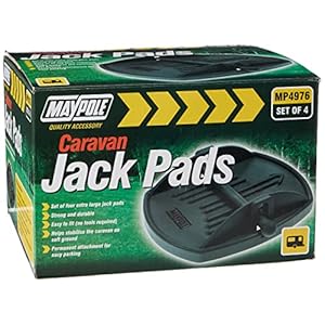 Maypole MP4976 Caravan Jack Pad (Pack of 4) – Black