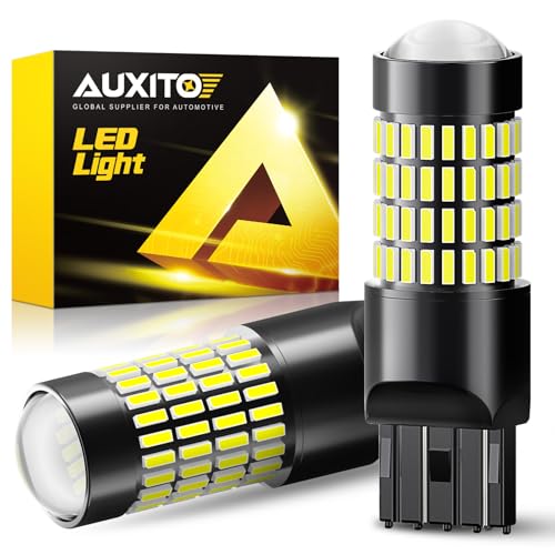Image of AUXITO 7440 7443 LED Bulb Reverse Lights, Super Bright 7441 7444 992 W21W LED Bulbs with Projector for Reverse Tail Brake Signal Back Up Parking Marker License Plate Lights, 6000K White