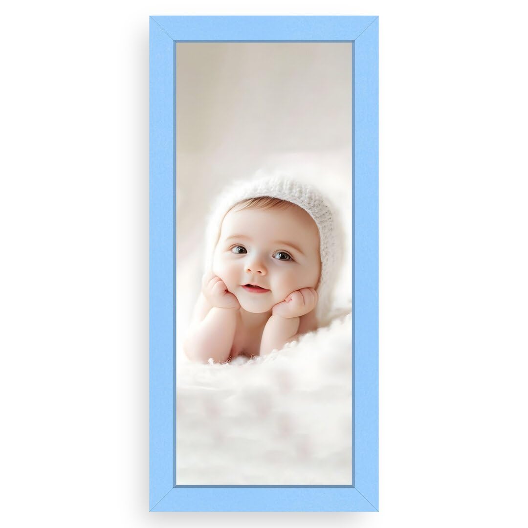 Procut Global Baby Blue 40x20cm Modern Picture Frame for Nursery, Baby Gift - Photo Frame with Perspex Front, Wall or Tabletop Display - Keepsake for Newborn, Baby Shower & First Photo Memories — image 1