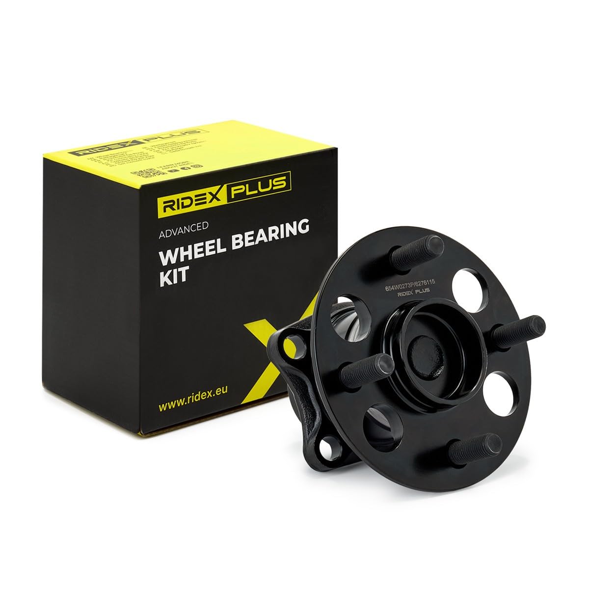 RIDEX PLUS 654W0273P Juego de cojinete de rueda Trasero Rodamiento integrado en buje de rueda Compatible con TOYOTA Yaris Hatchback P13