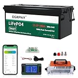 OGRPHY 48 Volt Lithium Battery for Golf Cart with 18A Charger, 48V Lithium Battery with 200A BMS, LCD & Mobile Monitor, 5.12kWh with 10.24kW Output, 1000A Peak Current for Golf Cart(100AH)