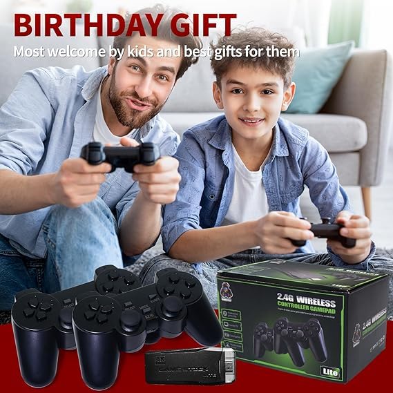 Image of NextTech M18 HDMI Plug & Play Retro Gaming Console for TV with 3000+ Built-in Games | Portable Handheld Video Game Console with Dual Wireless Controllers for Kids & Adults | 4K Ultra HD Output