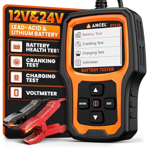ANCEL BT410 12V 24V Car Battery Tester for Lead-Acid & Lithium...