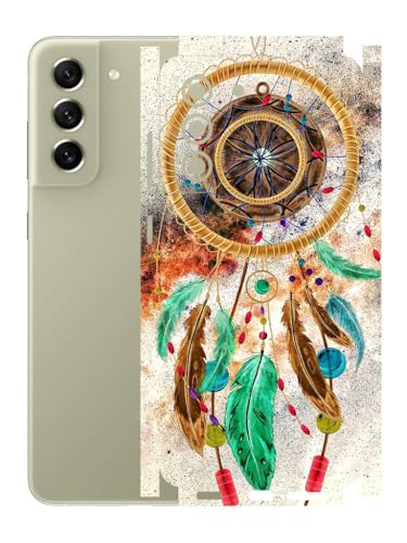 Image of AtOdds - Full Body Back Screen Guard Protector Film - Lamination Wrap Skin Sticker Compatible with Samsung Galaxy S21 FE | Scratchproof Matte Finish (Design - Dream Catcher)