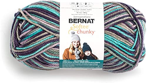 Image of Bernat Softee Chunky BB Shadow Ombre Yarn - 1 Pack of 10.5oz /300g - Acrylic - #6 Super Bulky - 275 Yards - Knitting /Crochet