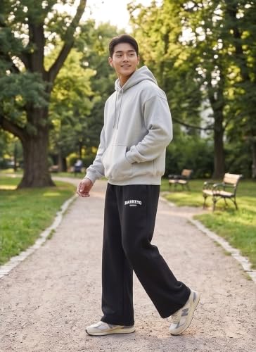 BARKEYO Men's Black Cotton Baggy Trackpants - Image 8