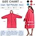 Hiturbo Warm Waterproof Swim Parka: Oversized Hooded Changing Robe - Sherpa Liner Swimming Coat - Recycled Fabric Surf Poncho (Pink)