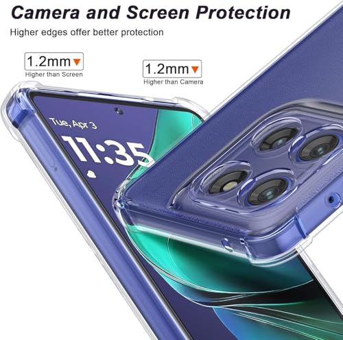 Image of Back Cover Case + Screen Protector for Motorola Moto Edge 60 Stylus 5G | Transparent Mobile Phone Back Cover Case for Motorola Moto Edge60 Stylus | Edge 60 Stylus 5G TPU Transparent Case