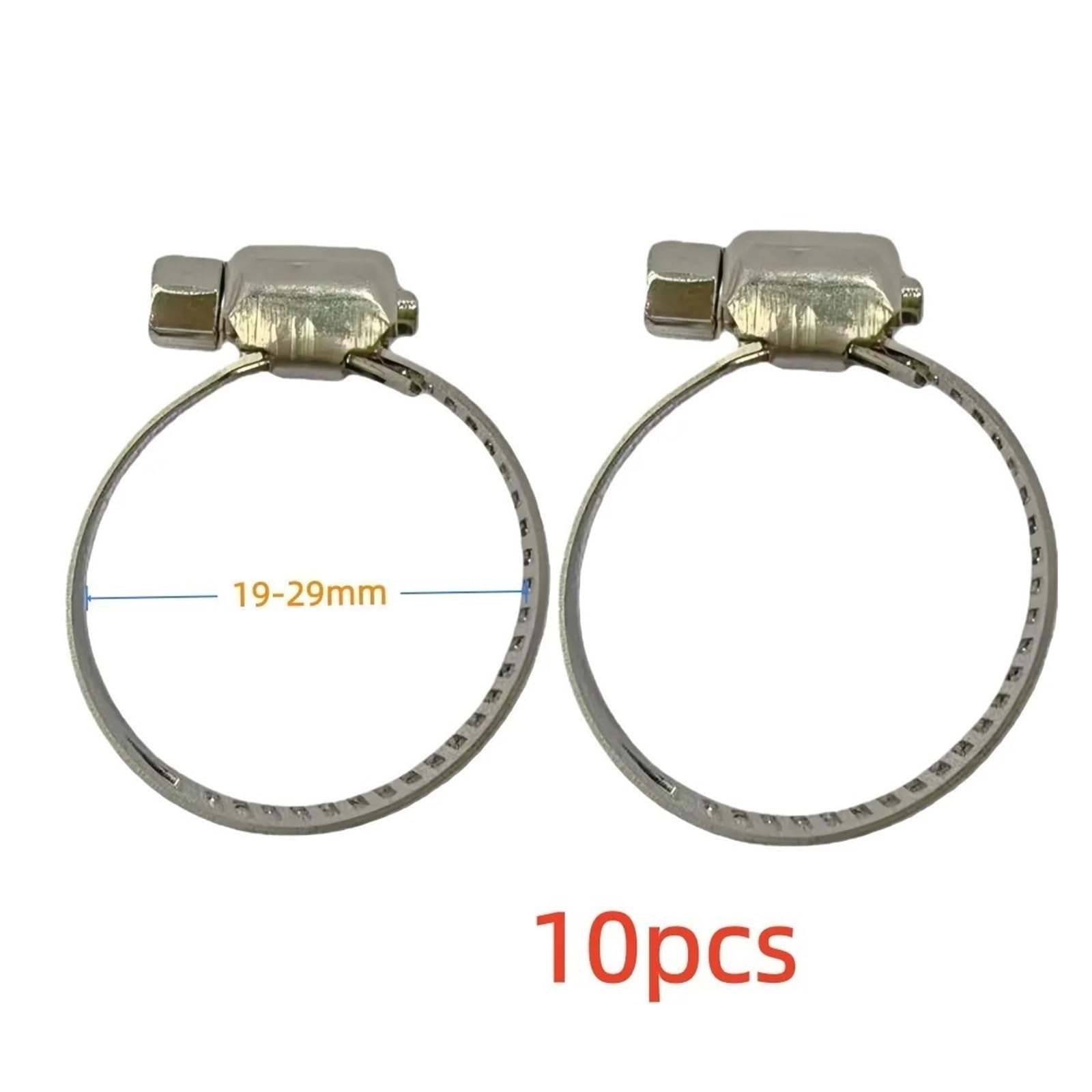 Kit De Abrazadera Ajustable, Abrazaderas Acero Inoxidable for Fijación Conductos Manguera, Conector Aire Y Agua Tipo Tijera 19-100mm, 10 Uds