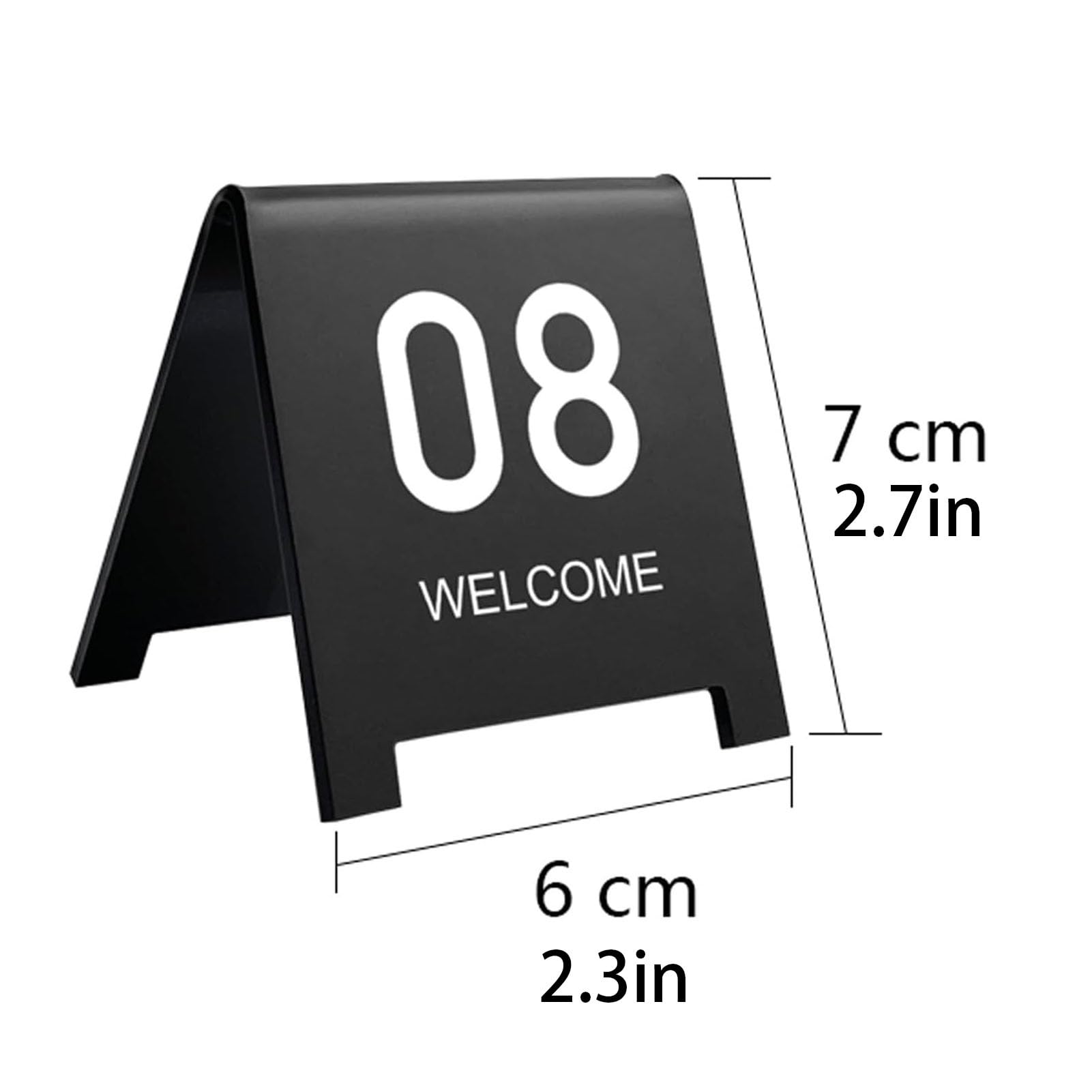 Números de mesa de acrílico, Tarjetas Carpa Doble CaraBanquetes Restaurantes(White,71~80)