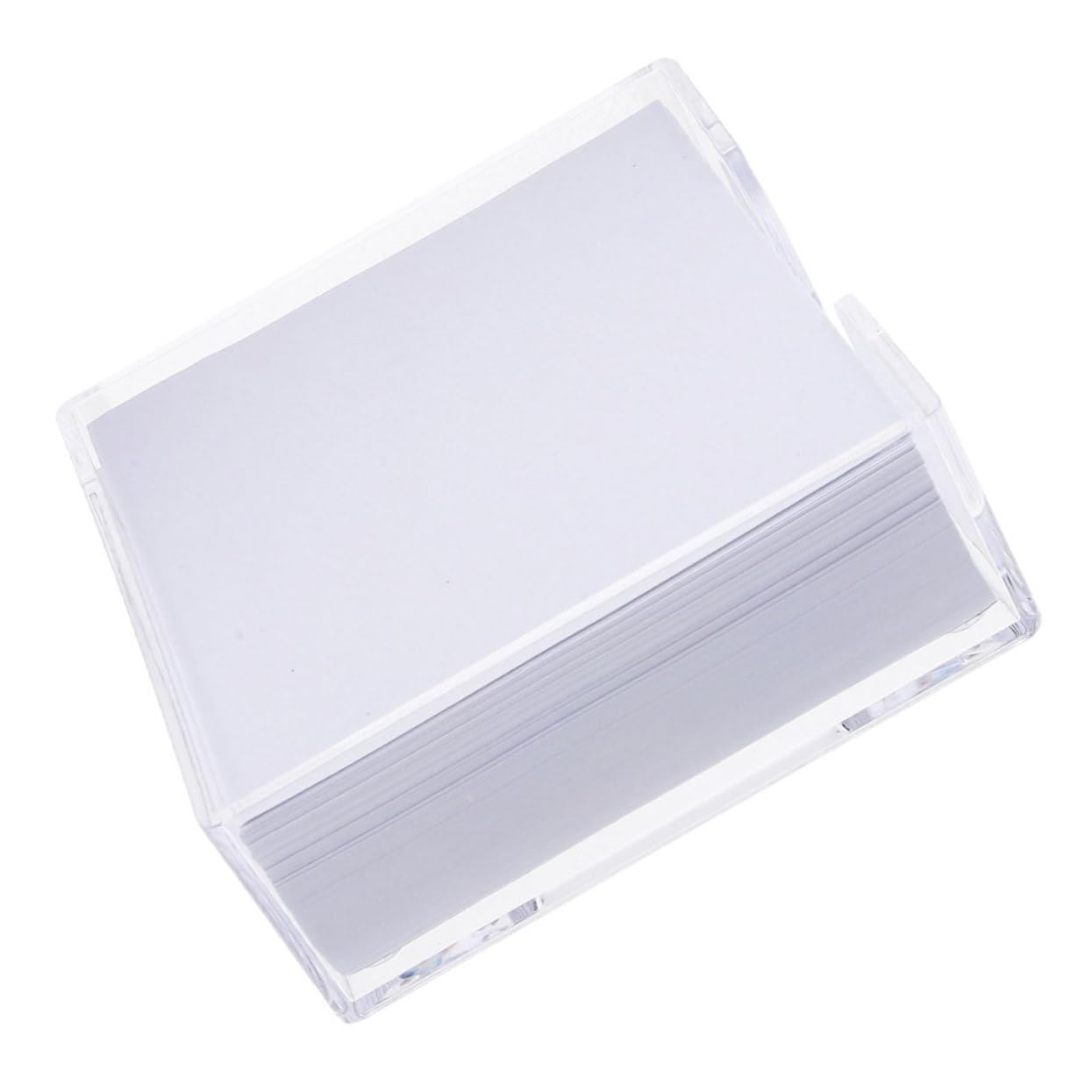 SHINEOFI Notizwürfel Aus Weißem Papier Nicht Klebend Lose Memo Transparenter Box Zum Einfachen Entnehmen Für Büro Schule Und Zuhause Als Schreibwaren