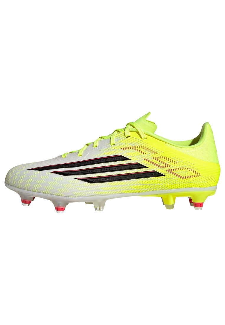 adidas Unisex F50 League Soft Ground Football Boots, Team Solar Yellow 2/core Black/Lucid red, 9.5 UK