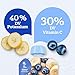 Gerber Stage 2 Baby Food, Banana Blueberry Puree Pouch, 2 Servings of Fruit, No Added Sweetener, No Artificial Colors or Flavors, 12-Pack