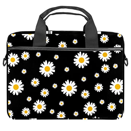 Sac ordinateur portable 13-13.3 pouces à motif fleur noire élégant