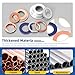 Glarks 105pcs 15 Sizes Automotive Oil Drain Plug Gasket Kit M10 M12 M14 M16 M18 M20 Aluminum Copper Steel Oil Crush Washer Seal Oil Drain Plug Crush Washer for Toyota Honda Subaru VW Mercedes Benz