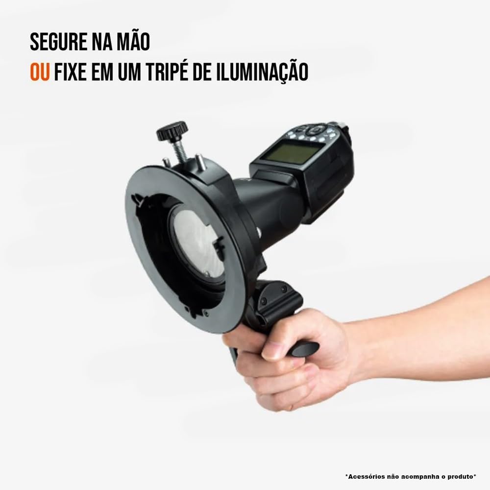 Godox S2 Bracket Supporto Bowens S-type, compatibile con flash Godox V100, AD200 Pro II, V1 Pro, RS60R, AD100 Pro, RS60BI, TT600, Funziona anche con flash Sony Canon Nikon Fujifilm