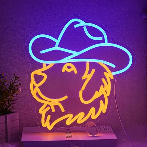Xixkilly Golden Retriever Neon Sign for Wall Decor Dog Neon
