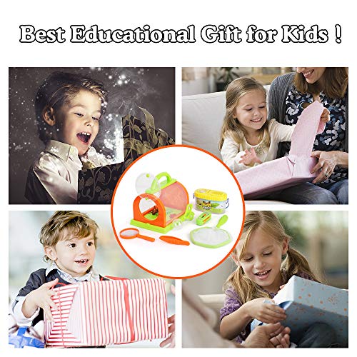 BeebeeRun Outdoor Explorer Set-Bug Catcher Kit for Boys Girls Nature Exploration Kit with Mini Binoculars, Compass, Whistle, Magnifying Glass, Bug Catcher, Headlamp,Adventure, Hiking Educational Toy