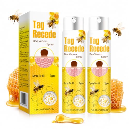 2 Stück Bienengift Spray - Bee Venom Spray Bee Smooth Spray glatte Haut natürlicher Extrakt für eine gepflegte Haut-Routine - leicht tragbar für Gesicht Hals & Körper