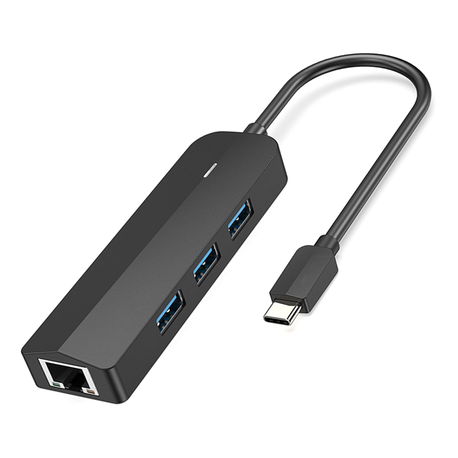 Adaptador tipo C con puerto Ethernet de 1000 Mbps y 3 puertos USB 3.0 de alta velocidad para transferencia de datos y conexión con núcleo, conector USB C Ethernet