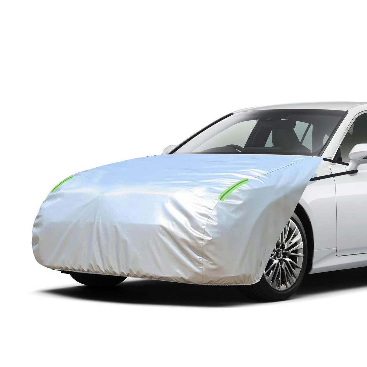 Amazon Co Jp Linfen ボンネットカバー 裏起毛タイプ 車カバー 厚地でしっかりし フロント 防炎 ボンネット保護カバー 蛍光反射ストリップ付 自動車ボンネットカバー ボディカバー ヘッドライト劣化 鳥フン対策 Pt L 一般車用 Pt Lサイズ 車 バイク