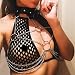 Sethain gotisch Bindemittel Körper Kette Schwarz Noverlty Geschirr BH Kette Einstellbar Halsband Riemchen Büste Kette Clubwear Körperzubehör für Frauen und Mädchen